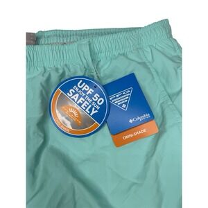 NWT Columbia PFG Mens XL Turquoise Omni Shade Water Shorts 8" Inseam Mesh Lining